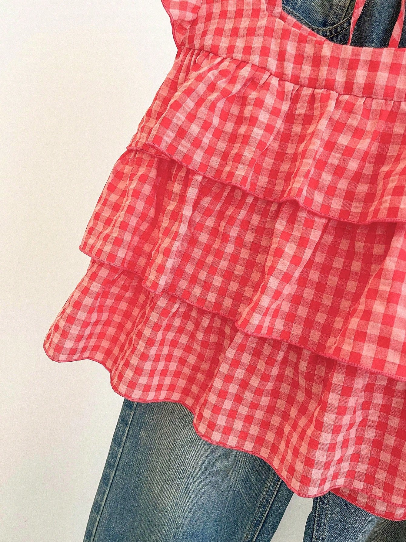 Franclia Autumn New Arrival Cute Ruffle Hem Top For Women