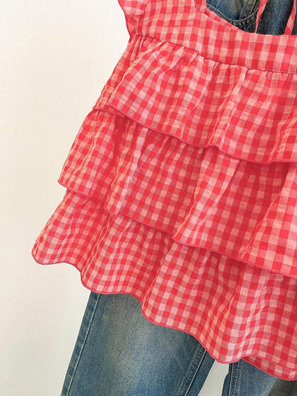 Franclia Autumn New Arrival Cute Ruffle Hem Top For Women