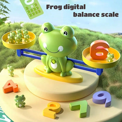 Frog Balance Game Math Learning Toy, With Numbered Blocks And Color Recognition Cards- Educational Counting And Weight Comparison Activities For Preschool And Kindergarten Kids- Durable Plastic Mate
