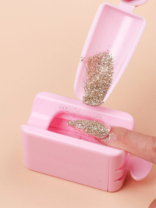 FULL BEAUTY 1pc Nail Glitter Powder Storage Box,Nail Supplies,Nail Tools,Nail Art Tools,Back To School,Nails,Nail Tools For Press On Nails