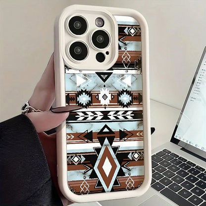 Full Protective Western Cowboy Culture Pattern Phone Case For IPhone 16 15 14 13 12 11 Pro Max Plus Luxury Shockproof Protection Back Cover,Suitable For IPhone17 Air