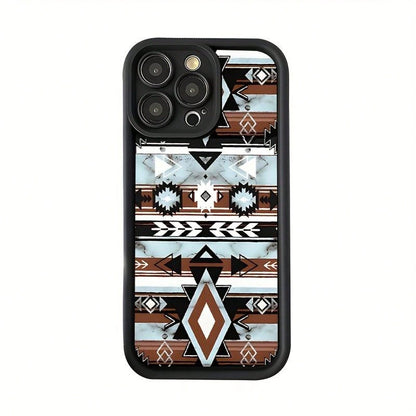 Full Protective Western Cowboy Culture Pattern Phone Case For IPhone 16 15 14 13 12 11 Pro Max Plus Luxury Shockproof Protection Back Cover,Suitable For IPhone17 Air