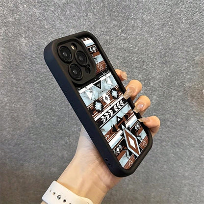 Full Protective Western Cowboy Culture Pattern Phone Case For IPhone 16 15 14 13 12 11 Pro Max Plus Luxury Shockproof Protection Back Cover,Suitable For IPhone17 Air