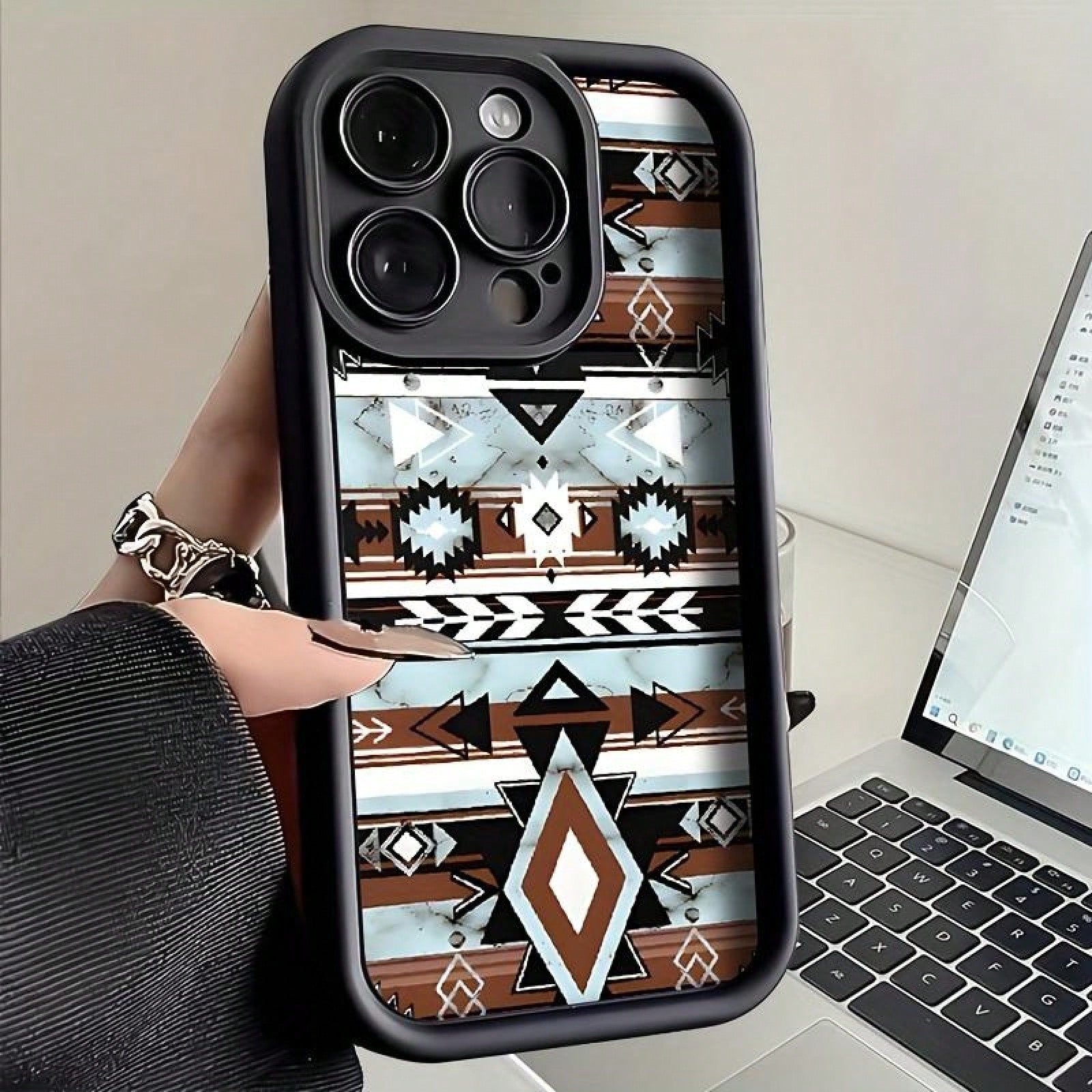 Full Protective Western Cowboy Culture Pattern Phone Case For IPhone 16 15 14 13 12 11 Pro Max Plus Luxury Shockproof Protection Back Cover,Suitable For IPhone17 Air