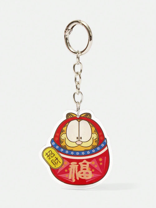 GARFIELD| Cartoon Orange Cat Acrylic Keychain, Cute Animal Bag Hanging