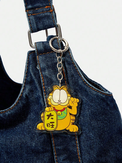 GARFIELD| Cartoon Orange Cat Acrylic Keychain, Cute Animal Bag Hanging