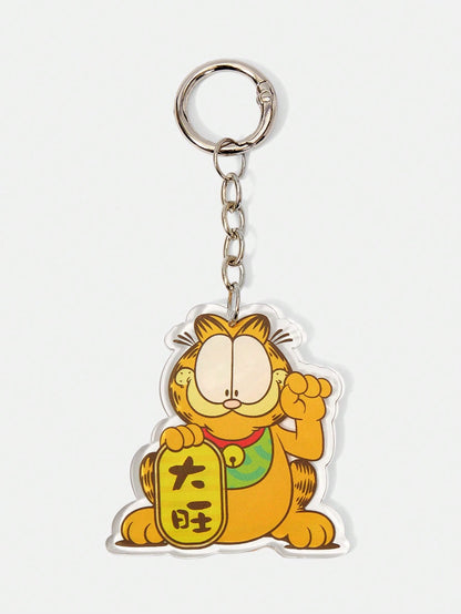 GARFIELD| Cartoon Orange Cat Acrylic Keychain, Cute Animal Bag Hanging