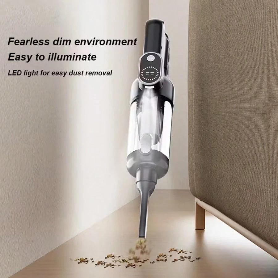 GHUSTAR 16000Pa Powerful Suction Handheld Cordless Vacuum Cleaner, Featuring A High-Power Brushless Motor With Built-In Lighting Function, Includes Multiple Accessories For Easily Handling Various Cle
