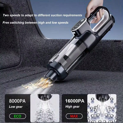GHUSTAR 16000Pa Powerful Suction Handheld Cordless Vacuum Cleaner, Featuring A High-Power Brushless Motor With Built-In Lighting Function, Includes Multiple Accessories For Easily Handling Various Cle
