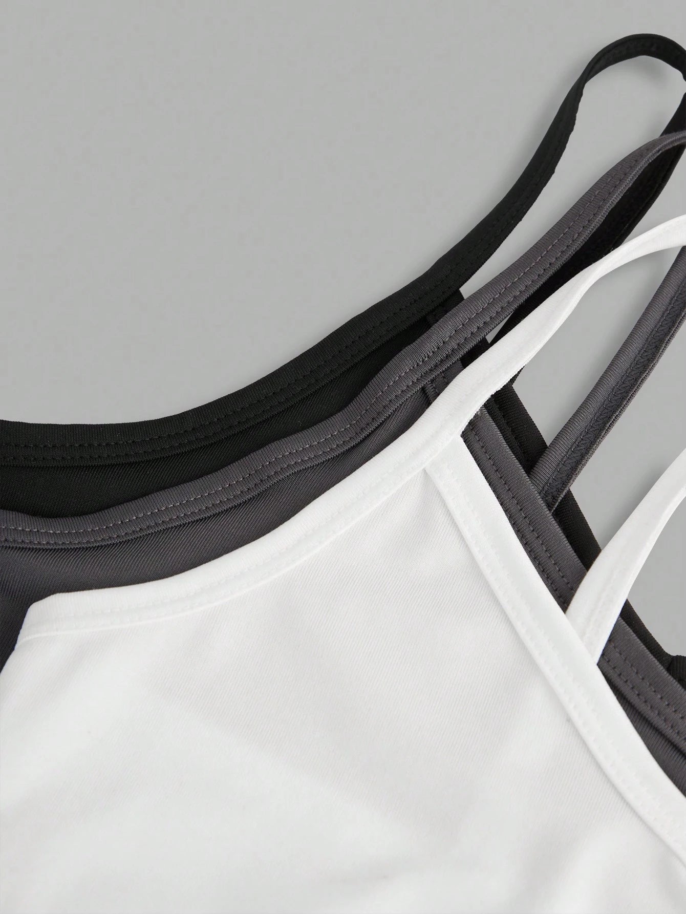 Girlism Teen Girl 3pcs/Set Teenage Girls Minimalist Letter Decorated Camisole Bralette Set
