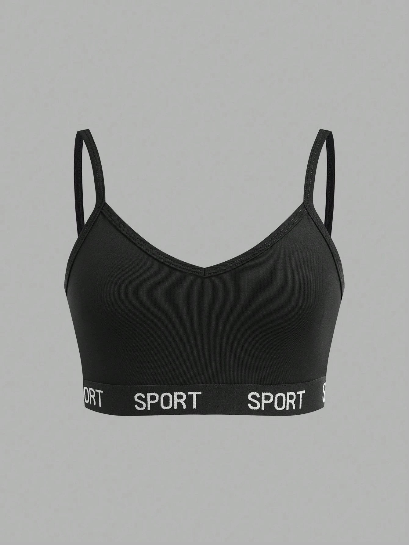 Girlism Teen Girl 3pcs/Set Teenage Girls Minimalist Letter Decorated Camisole Bralette Set
