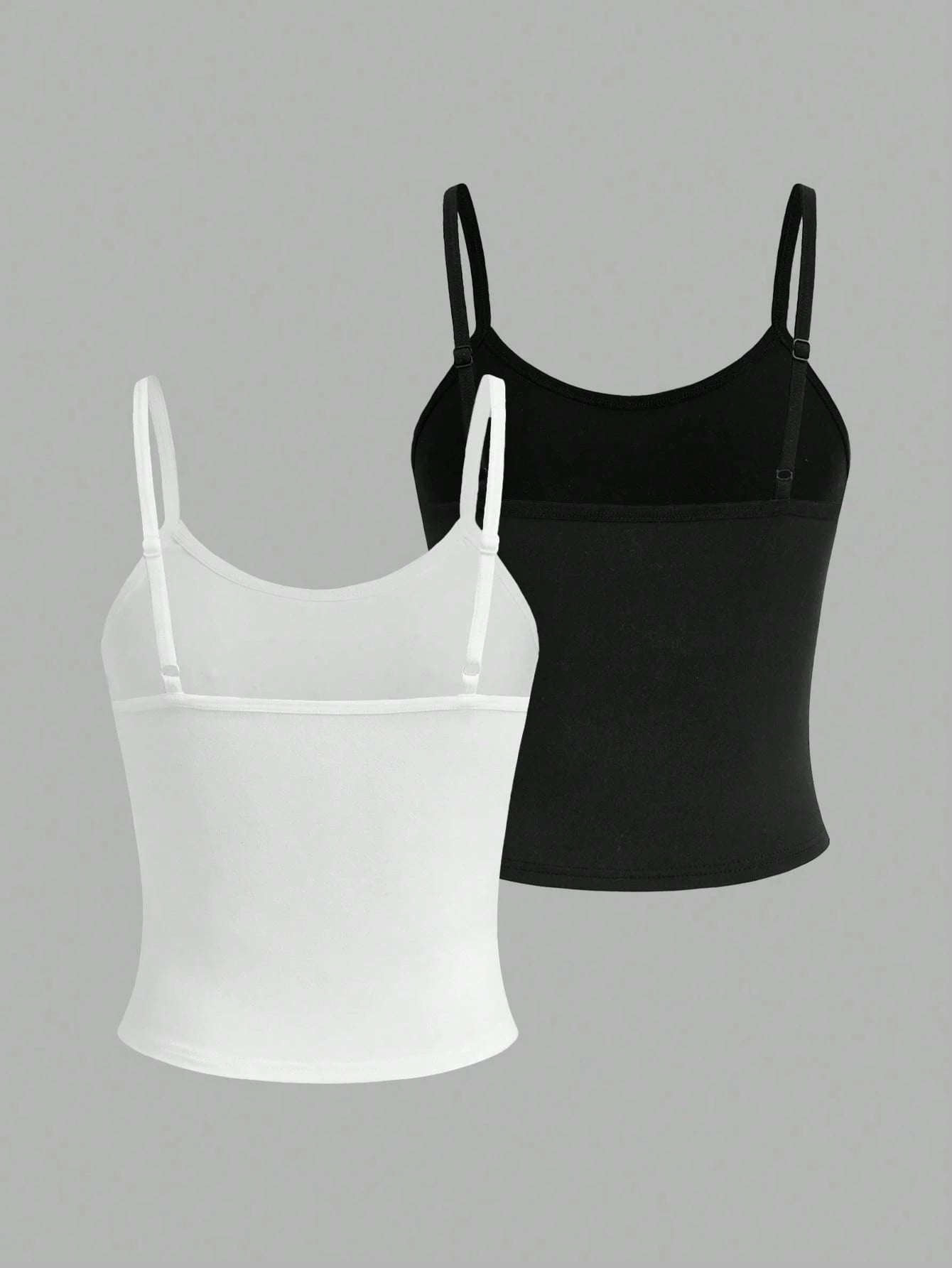 Girlism Teen Girl Teen Girls 2pcs Fashion Rhinestone Simple Comfortable Skin-Friendly Tight Camisole Underwear Set