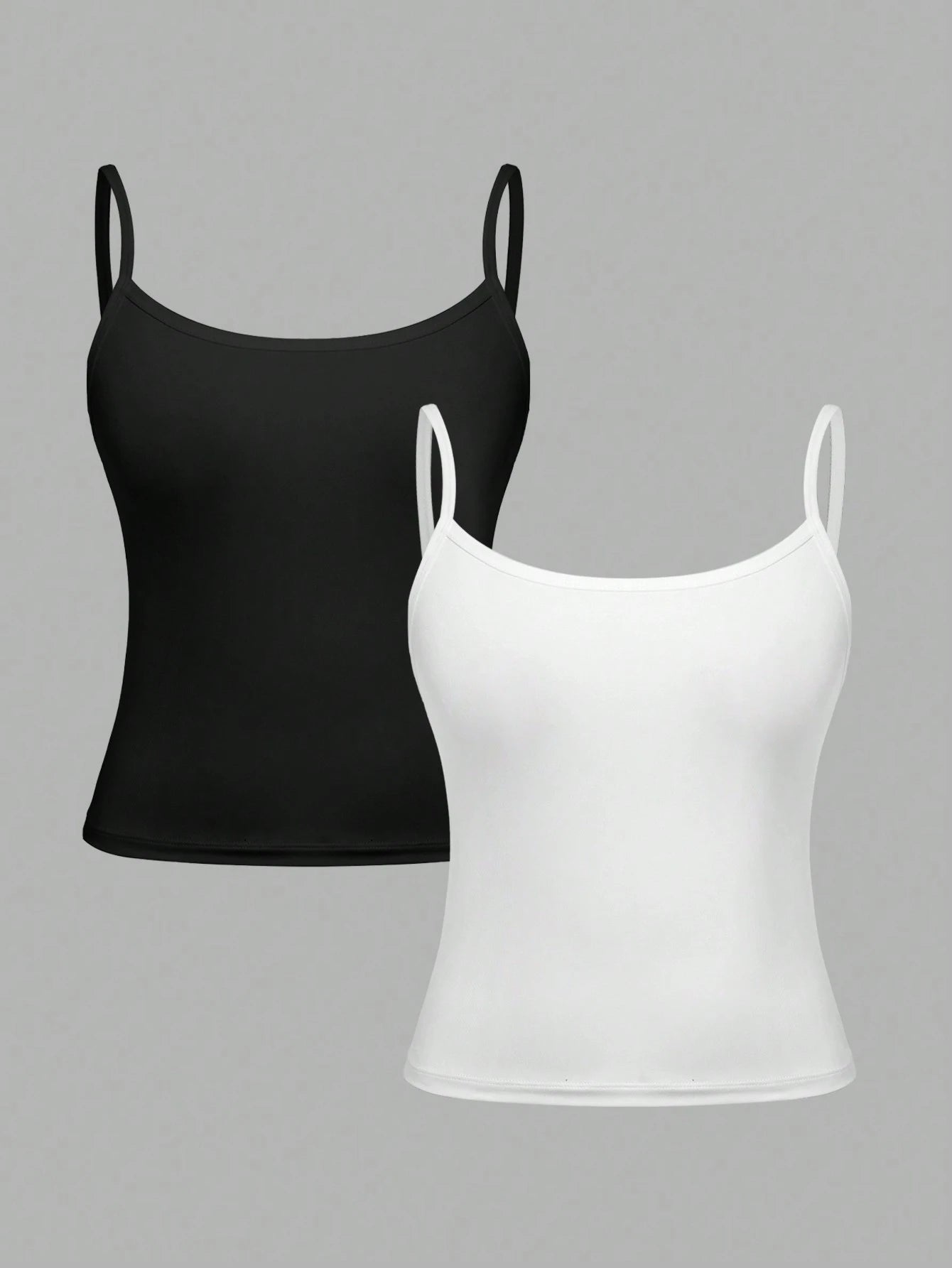 Girlism Teen Girl Teen Girls 2pcs Fashion Rhinestone Simple Comfortable Skin-Friendly Tight Camisole Underwear Set