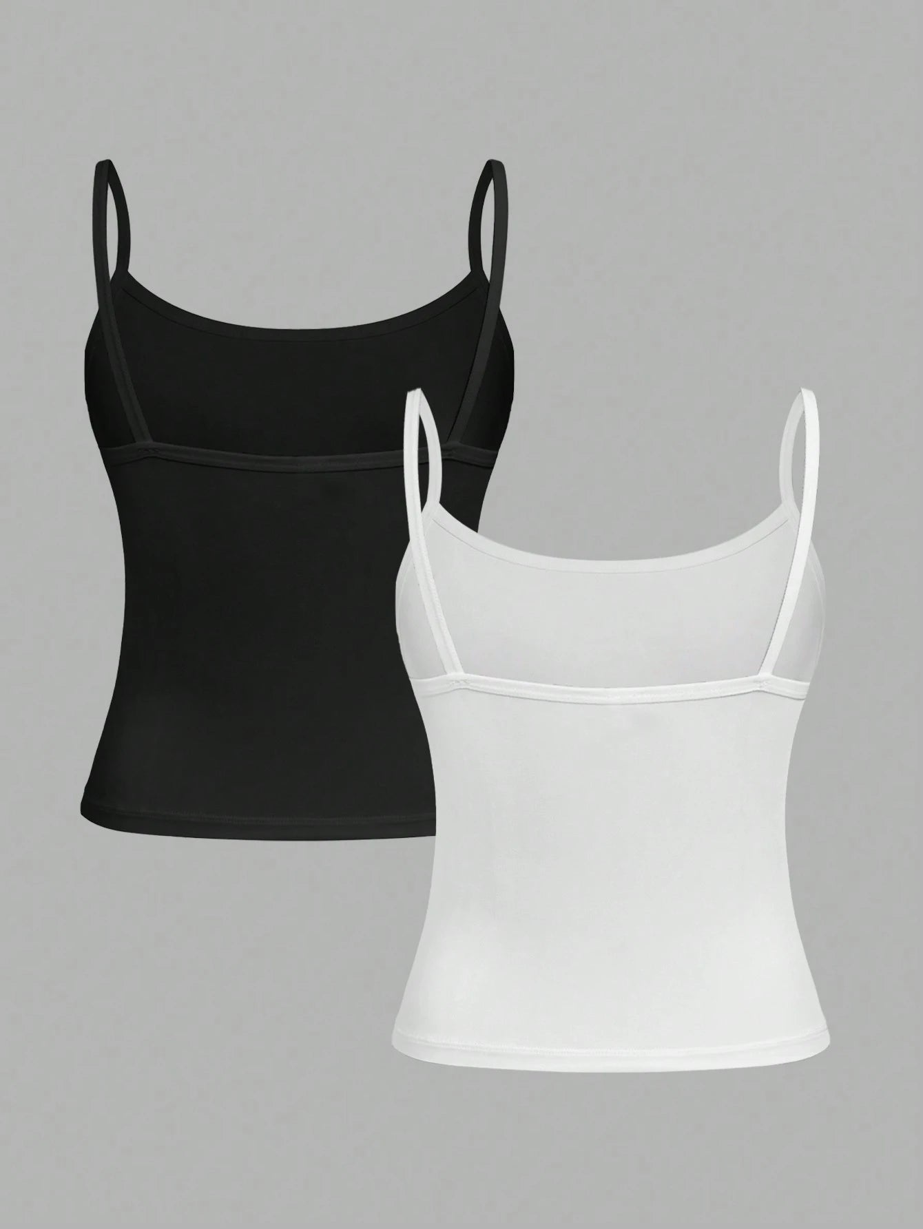 Girlism Teen Girl Teen Girls 2pcs Fashion Rhinestone Simple Comfortable Skin-Friendly Tight Camisole Underwear Set