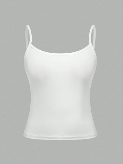Girlism Teen Girl Teen Girls 2pcs Fashion Rhinestone Simple Comfortable Skin-Friendly Tight Camisole Underwear Set