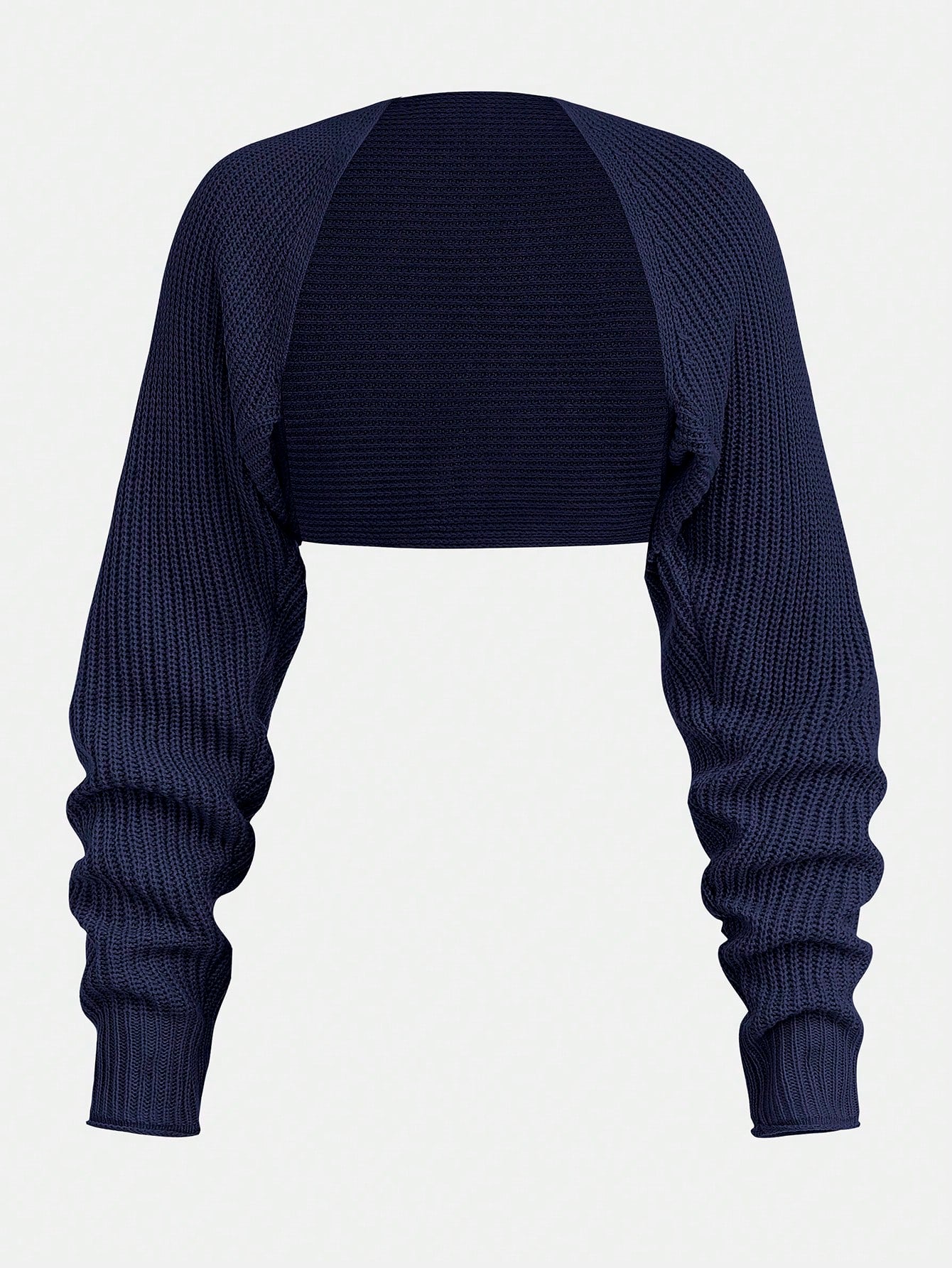 Girlism Teen Girl Teen Girls Navy Blue/Cropped/Ribbed Fabric/Knitted/Textured/Versatile Casual Short Autumn Cardigan/Sun/Daily Wear/All-Match Cardigan