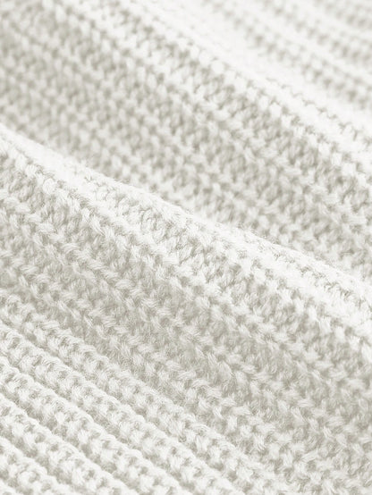 Girlism Teen Girls White/Cropped/Thick Knit Texture/Casual Lightweight Cardigan, Versatile, Suitable For Daily Wear, Sunprotection,In Fall/Winter