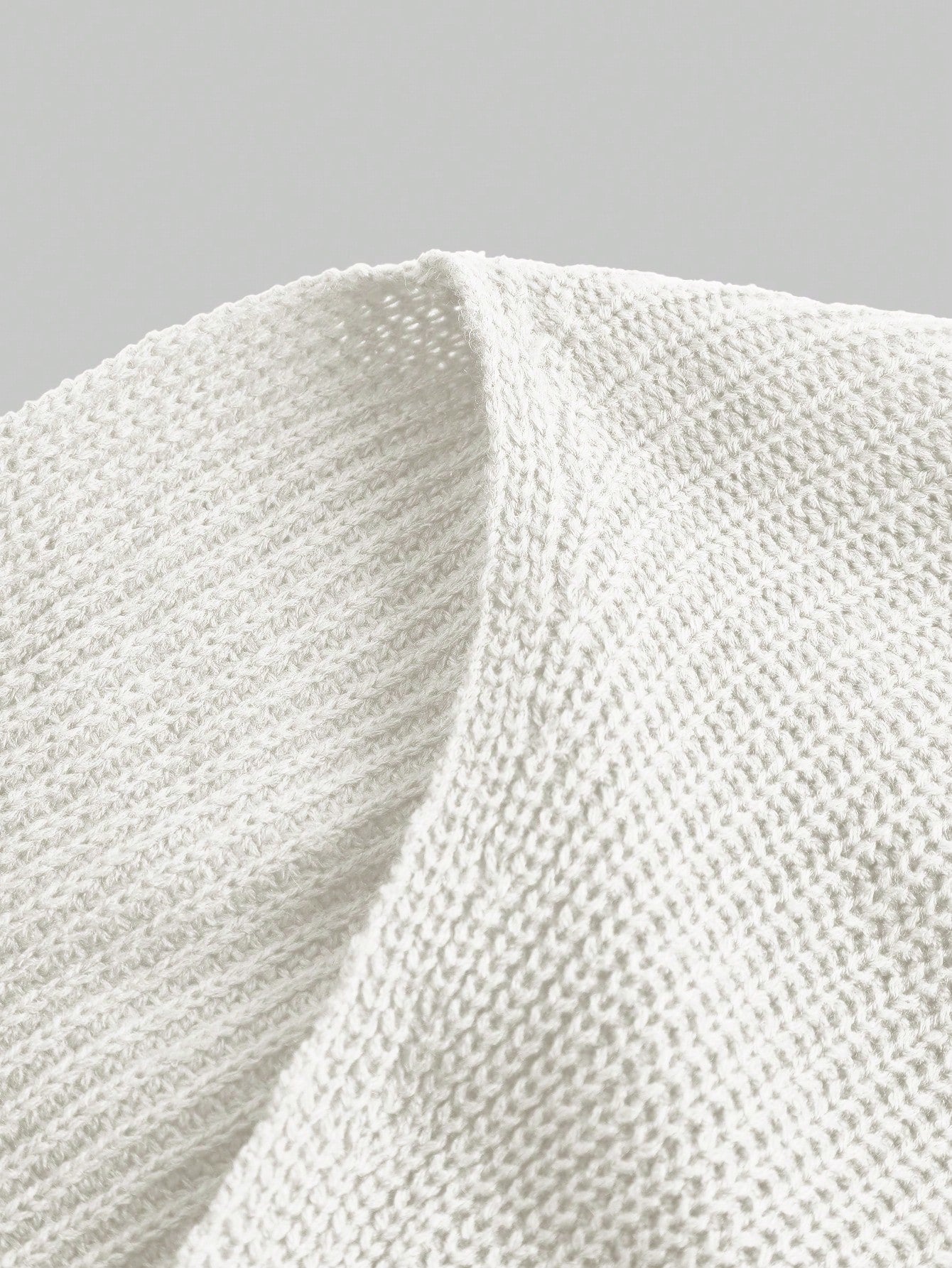 Girlism Teen Girls White/Cropped/Thick Knit Texture/Casual Lightweight Cardigan, Versatile, Suitable For Daily Wear, Sunprotection,In Fall/Winter