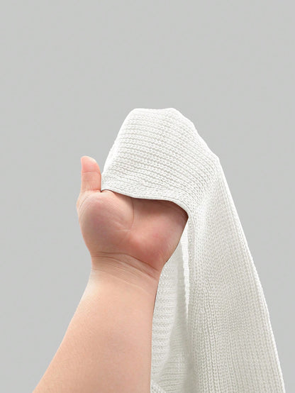 Girlism Teen Girls White/Cropped/Thick Knit Texture/Casual Lightweight Cardigan, Versatile, Suitable For Daily Wear, Sunprotection,In Fall/Winter