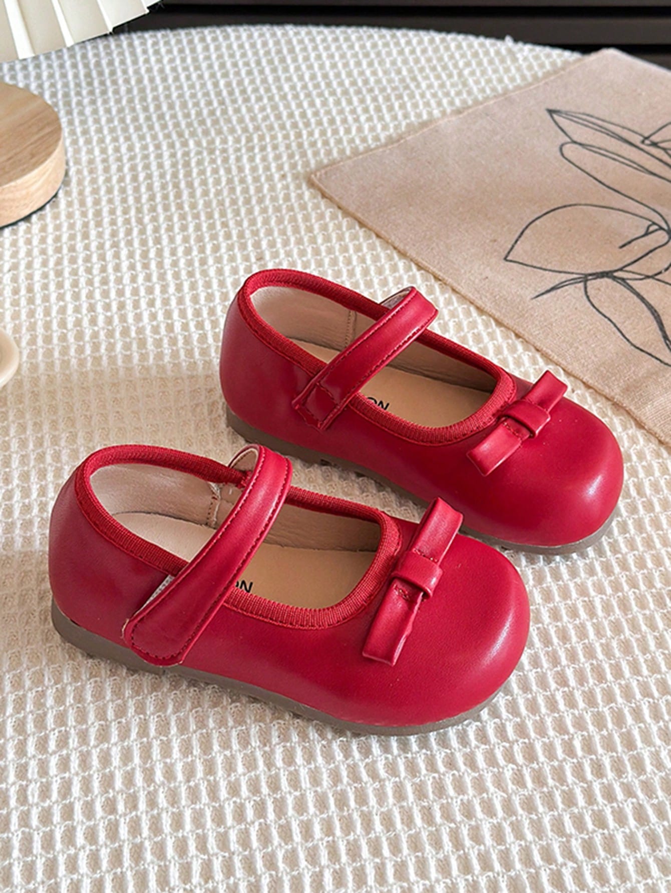 Girls' Fashion Sweet Flat Mary Jane Shoes, Pearl Lace Bow Decor, Comfortable Soft Sole Baby Walking Shoes, Driving Loafers