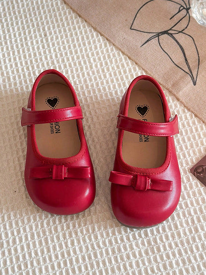 Girls' Fashion Sweet Flat Mary Jane Shoes, Pearl Lace Bow Decor, Comfortable Soft Sole Baby Walking Shoes, Driving Loafers