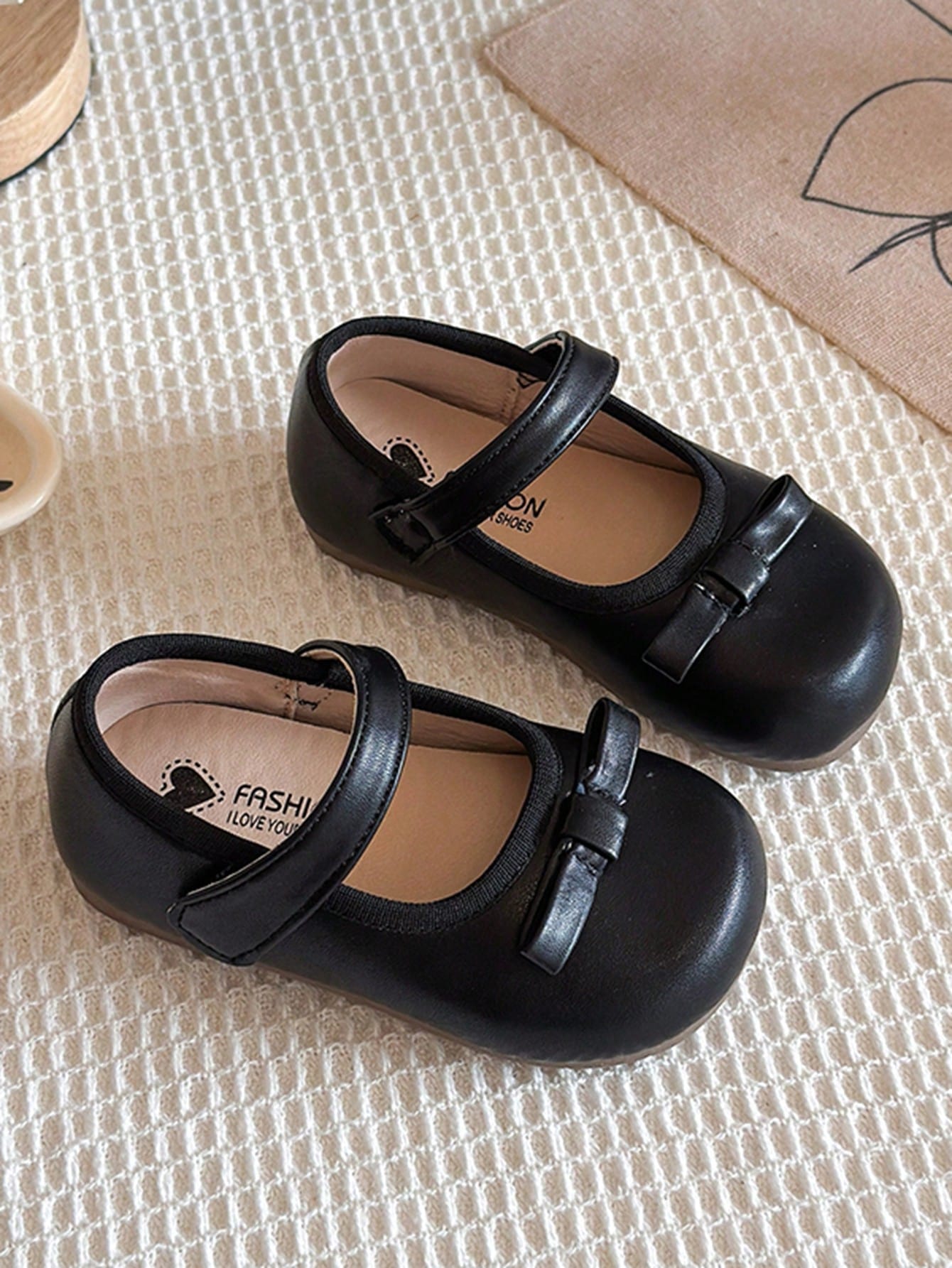 Girls' Fashion Sweet Flat Mary Jane Shoes, Pearl Lace Bow Decor, Comfortable Soft Sole Baby Walking Shoes, Driving Loafers