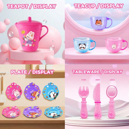 Girls' Tea Party Set, Princess Afternoon Tea Toy Set, Includes Food And Dessert Toy Set, Children's Kitchen Decor Game, Suitable For 3-6 Year Old Girls, Birthday & Christmas Gift