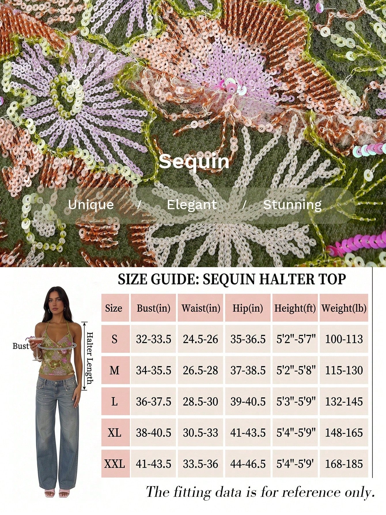 Glamine Women's Green Beaded Embroidery Halter Top, Green Floral Crisscross Backless Camisole,Boho Fairycore Deep V-Neck Summer Holiday Vacation Holiday