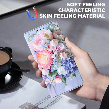 GLANDOTU Colorful Rose PU Leather Wallet Flip Phone Case With Card Slots And Magnetic Closure, Fits Multiple Phone Brands And Models