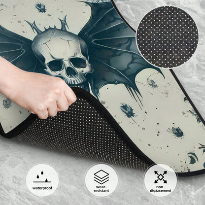 Gothic Skull Bones Removable 4-Piece Set Of Car Floor Mats,Suitable For Carpets Of Various Vehicle Models,Auto Accessories For Truck Sedan