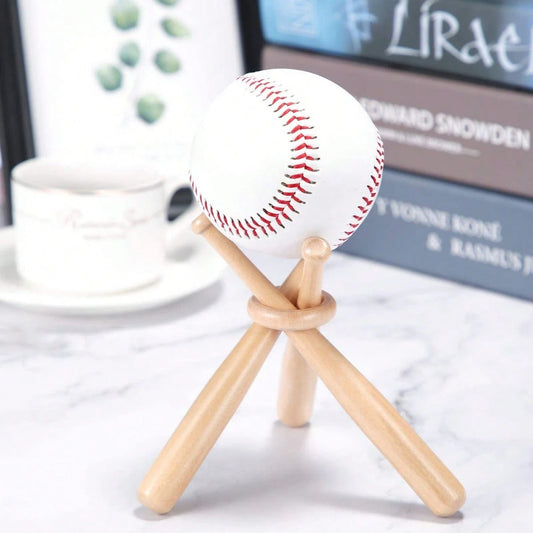 Handcrafted Mini Wooden Sticks With Interlocking Rings: Unique Baseball-Themed Decor Ornaments