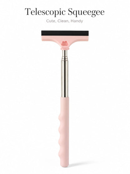 Handheld Telescopic Car Brush, Portable Rearview Mirror Squeegee, Car Glass Cleaner, Rain & Frost Remover, Double-Sided Scraper With Soft Blade To Protect Glass, Adjustable Length For Windshield, Side