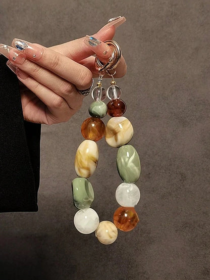 Handmade Beaded Keychain, Personalized Creative Women Handbag Pendant Wristlet Short Hanging Cord Car Key Chain Accessory Gifts For Mother, Family, Friends, Birthday, Holiday Phone Charm, Phone Chain
