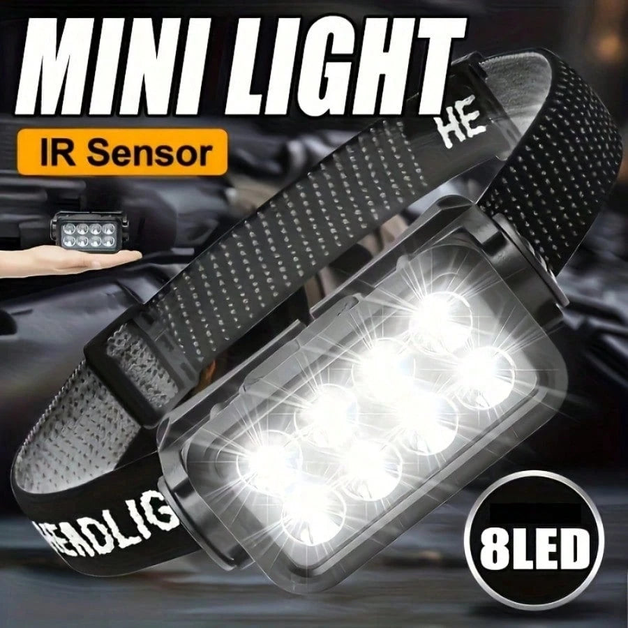 Headlamp Rechargeable Strong Light Medium Light Weak Light Flash SOS Type C Charging Port Built In 400mAh 800mAh Battery Waterproof Dustproof Lightweight Comfortable Construction Work Auto Repair Emer