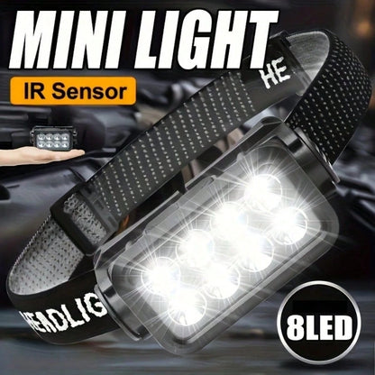 Headlamp Rechargeable Strong Light Medium Light Weak Light Flash SOS Type C Charging Port Built In 400mAh 800mAh Battery Waterproof Dustproof Lightweight Comfortable Construction Work Auto Repair Emer