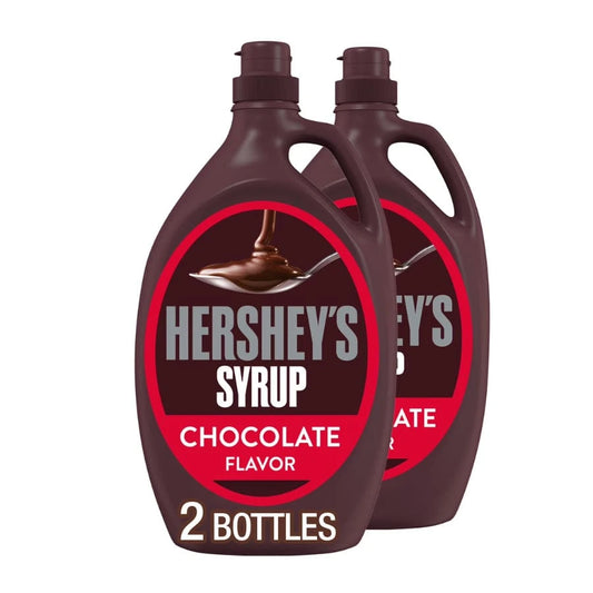 HERSHEY'S Chocolate Syrup 48 Oz (2 Pack) – Classic Rich & Creamy Syrup For Milk, Desserts, Ice Cream, Coffee & Baking