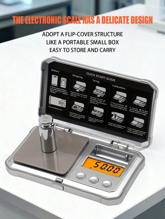 High Precision 200g Capacity Electronic Scale- Portable And Easy To Store Pocket Scale. Multi-Unit Conversion, Suitable For Jewelry Weighing And Kitchen Food Preparation And More. Battery Not Include