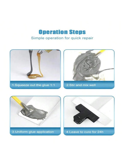 High Strength Metal Repair Glue Strong Cold Welding Glue Magic Plastic Repair Casting Adhesive Heat Resistance AB Glue Sealant