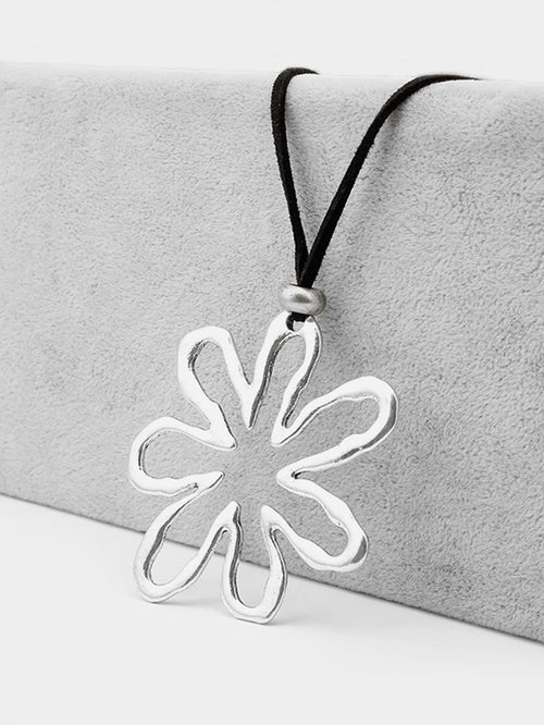 Hollow Out Flower Charm Necklace Valentines,Mom,Mother,Mother's Day,Gift