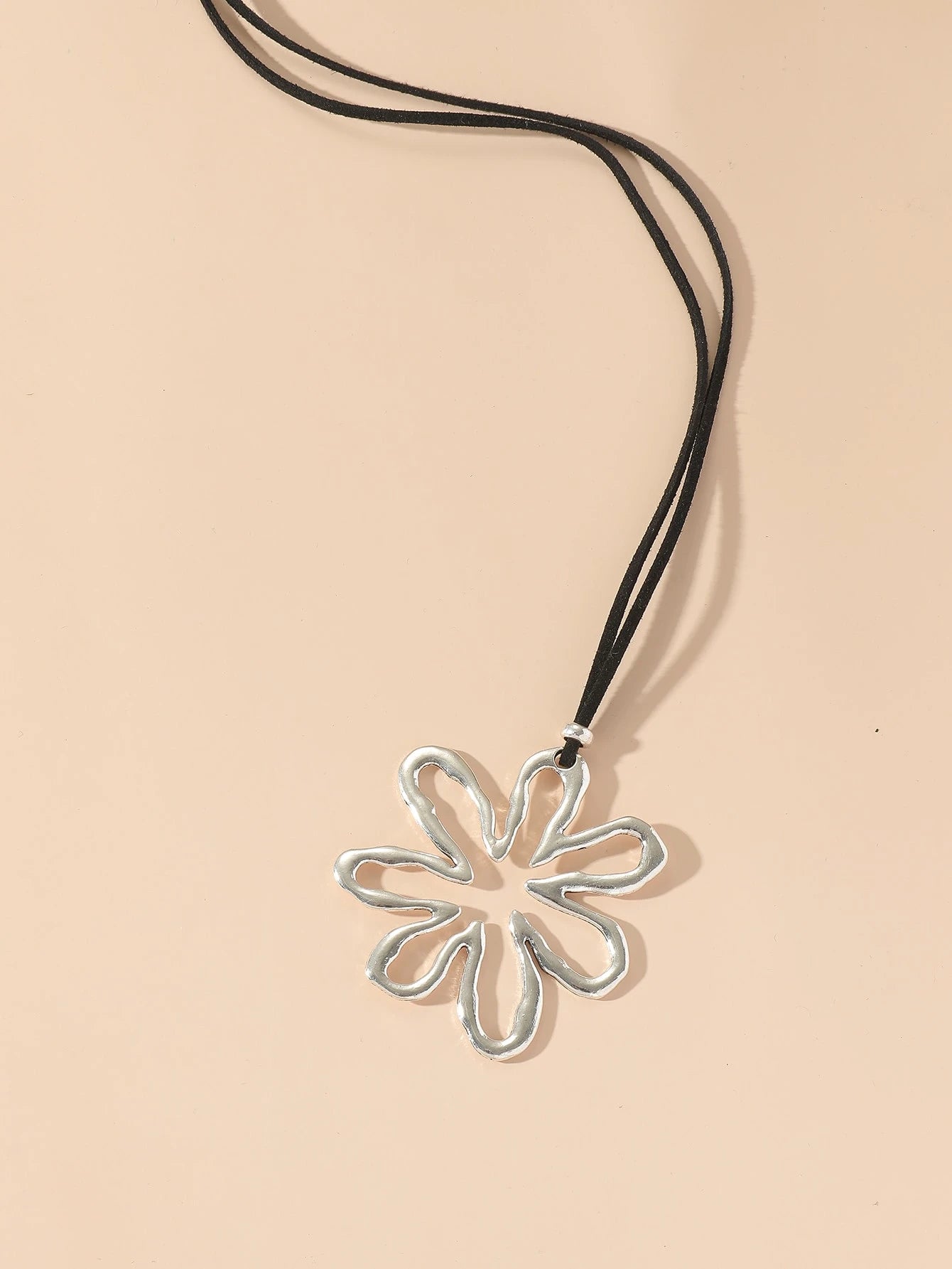 Hollow Out Flower Charm Necklace Valentines,Mom,Mother,Mother's Day,Gift