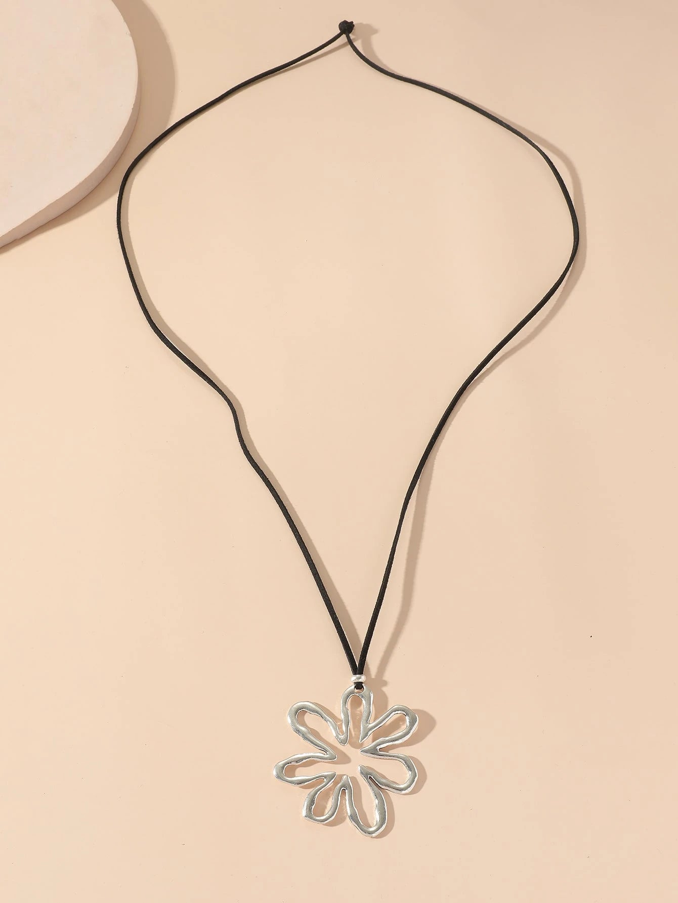 Hollow Out Flower Charm Necklace Valentines,Mom,Mother,Mother's Day,Gift
