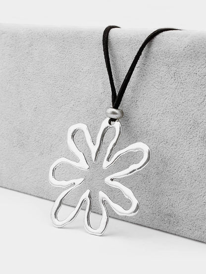 Hollow Out Flower Charm Necklace Valentines,Mom,Mother,Mother's Day,Gift