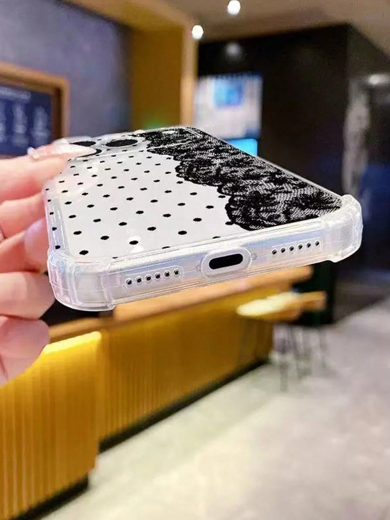 Hot-Selling INS Style Polka Dot Lace Shockproof TPU Phone Case Protective Cover Compatible With IPhone 11/12/13/14/15/16/17