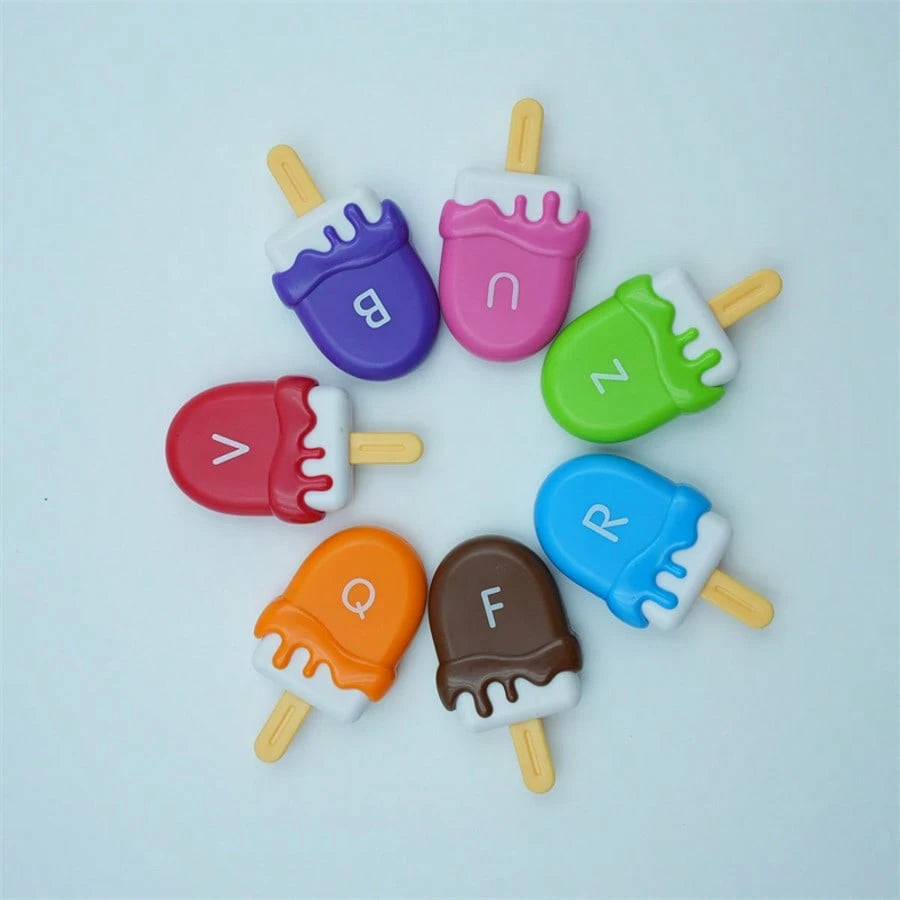 HUHUJIA Ice Cream Pre-School Learning Set- Counting, Color Classification, Stacking Toys| Letters And ABC Learning In Capital And Small Cases, The Ideal Gift For Children