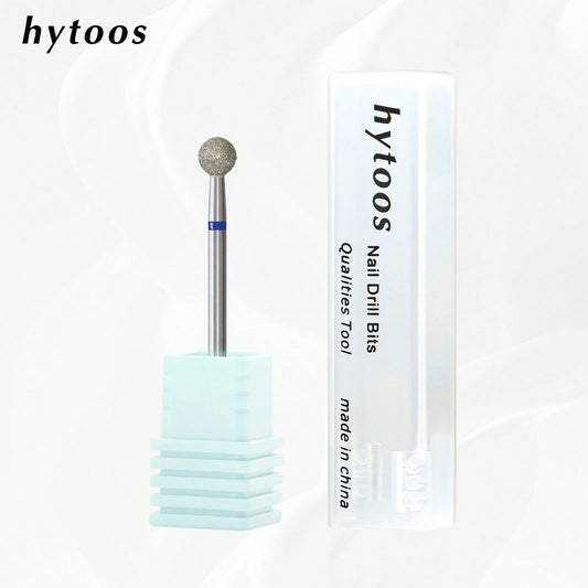 hytoos 5mm Ball Cuticle Clean Nail Drill Bit Russian Diamond Nail Bits Safety Under Nails Cleaner Tools For Cuticle Dead Skin