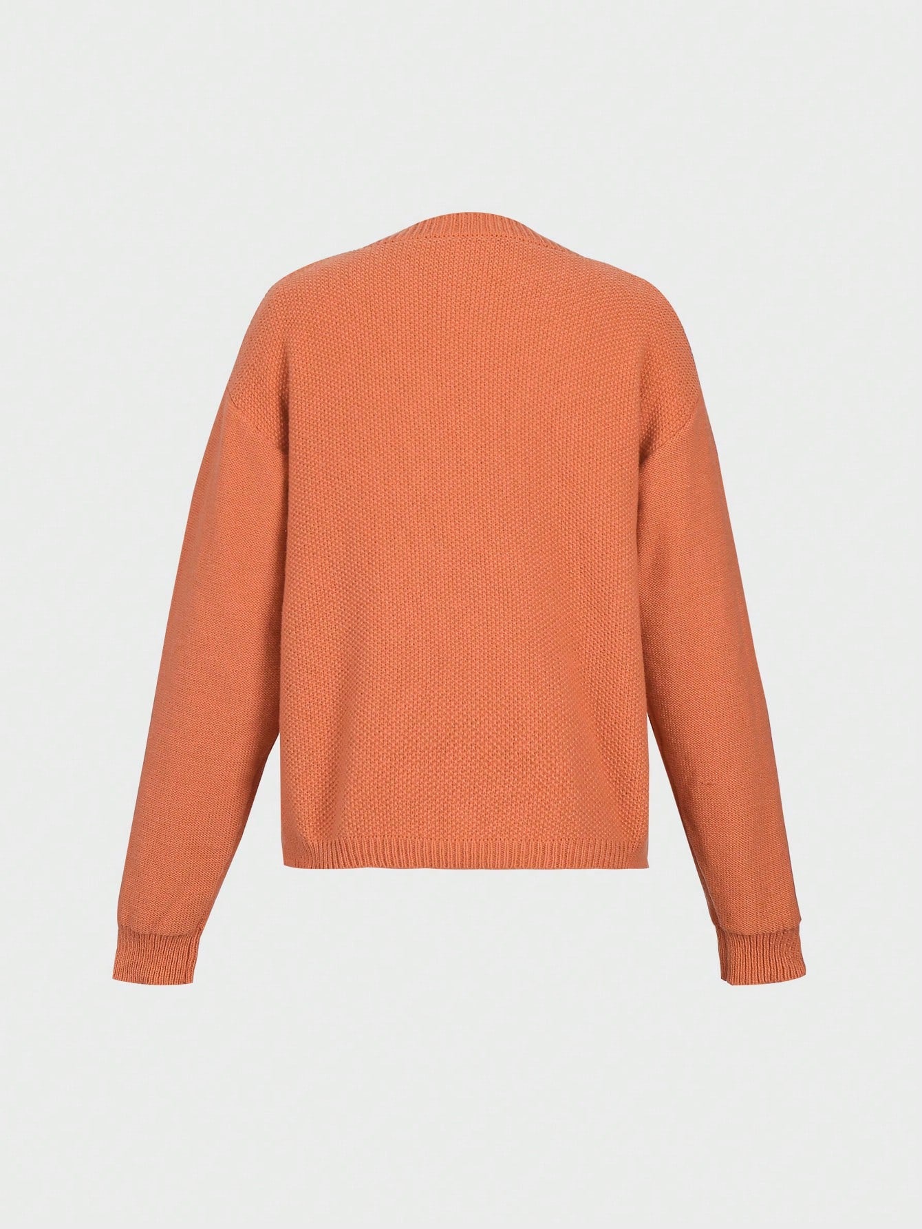 ii Casual Loose Metal Button Knit Cardigan
