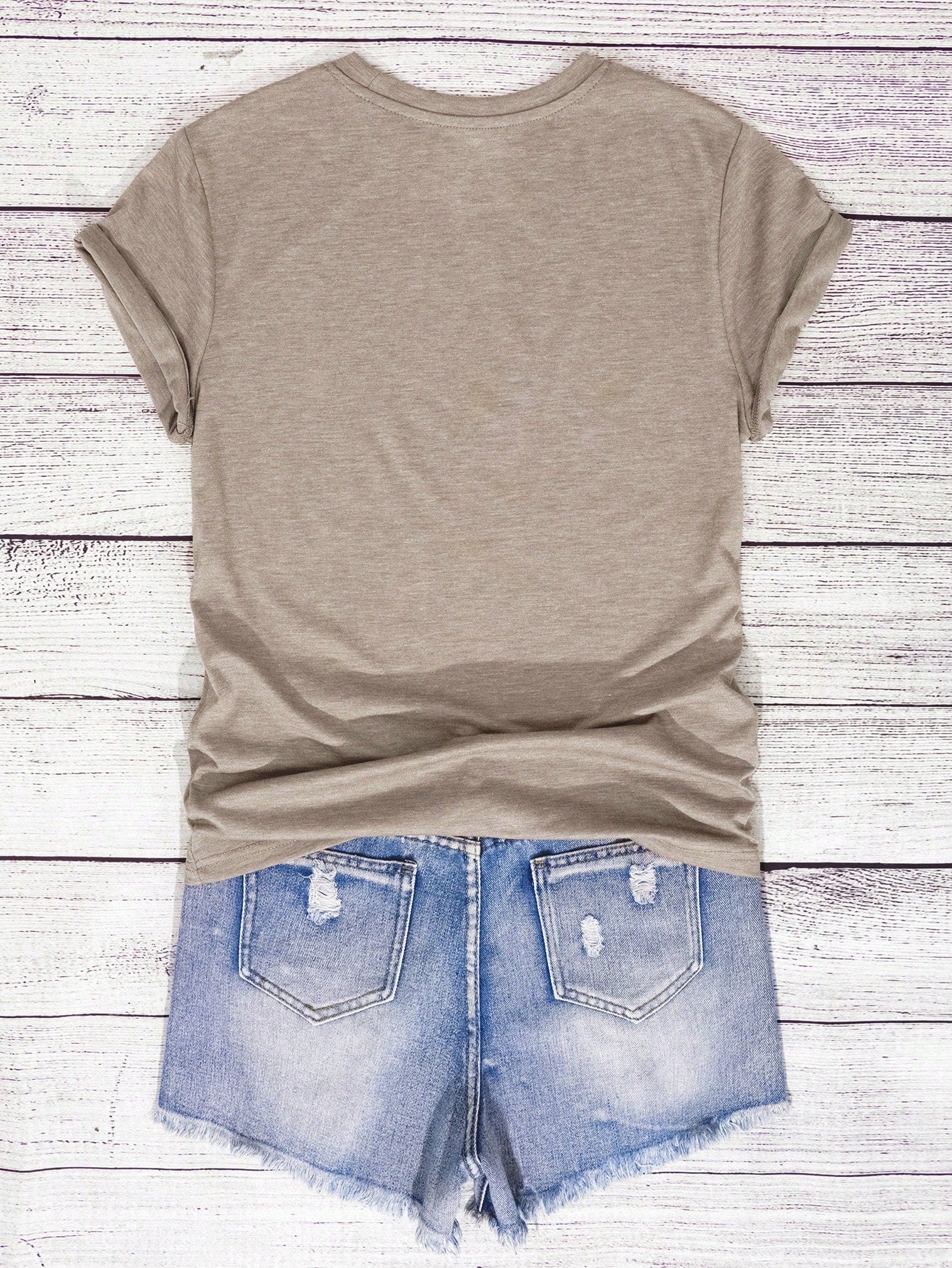 INAWLY Women's Round Neck Heart Print Short Sleeve Casual And Fashion Regular T-Shirt