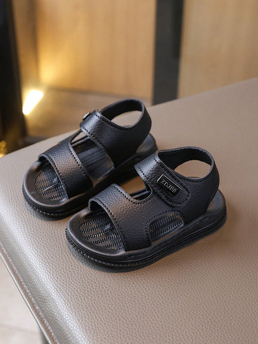 Infant Sandals, Unisex Fashion Versatile Non-Slip Durable Rubber Soft Sole Hook And Loop Toddler Sandals