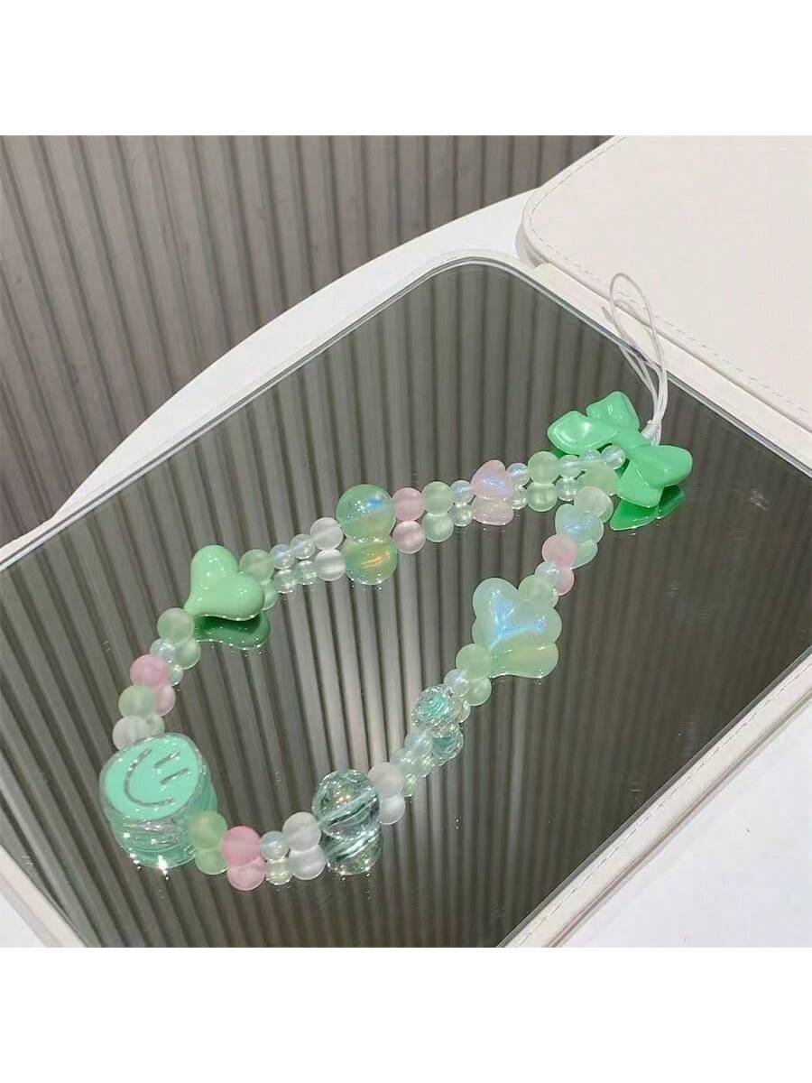 INS Style Bowknot Chain Lanyard Wrist Strap For Cellphone, Anti-Lost Design, Fashionable Accessories