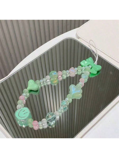 INS Style Bowknot Chain Lanyard Wrist Strap For Cellphone, Anti-Lost Design, Fashionable Accessories